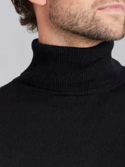 Black Merino Wool New Light Sweater<agnès b. Store