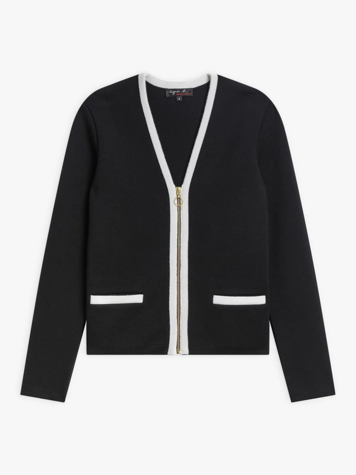 Black Merino Wool Oppo Jacket<agnès b. Outlet