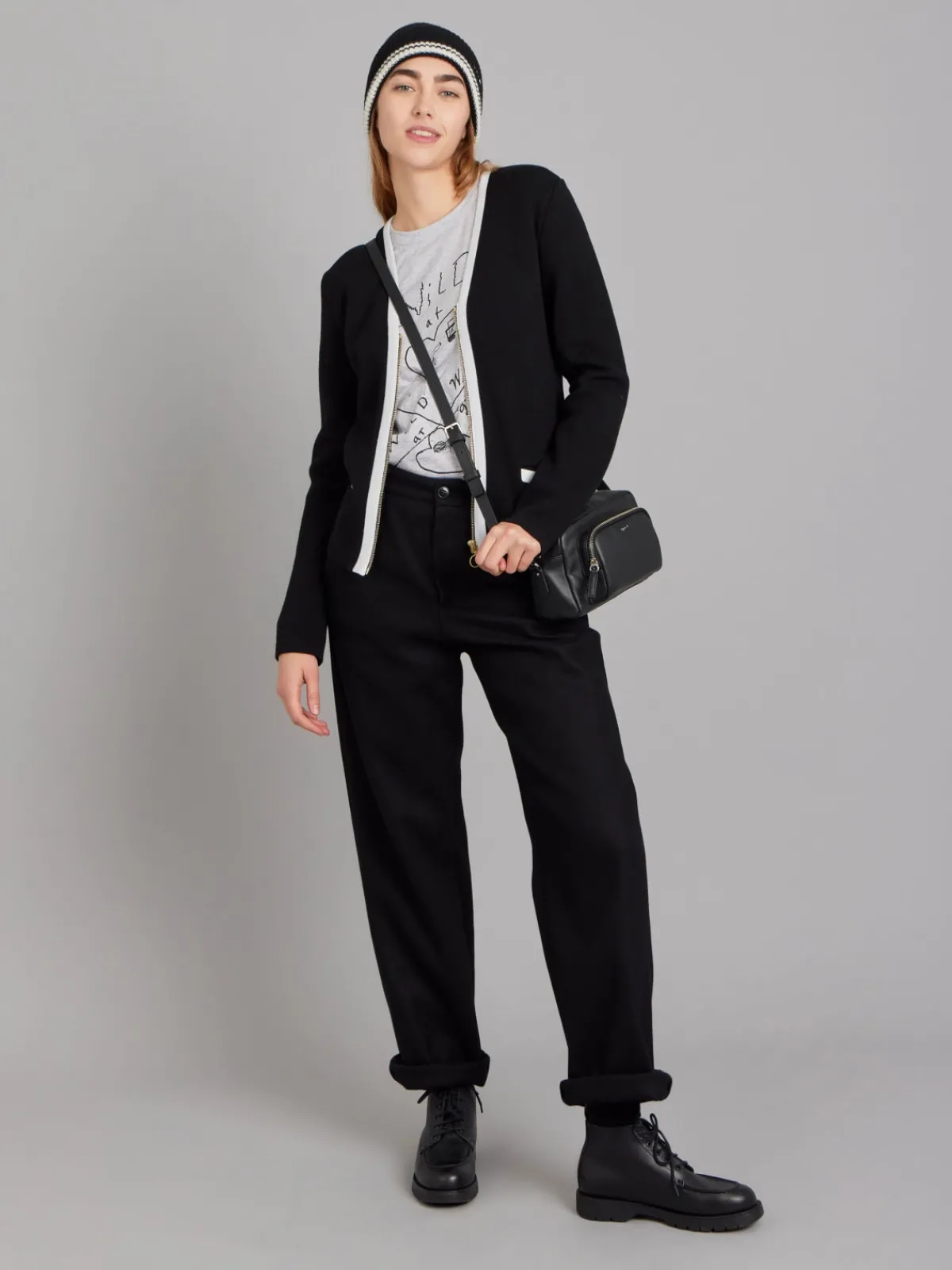 Black Merino Wool Oppo Jacket<agnès b. Outlet
