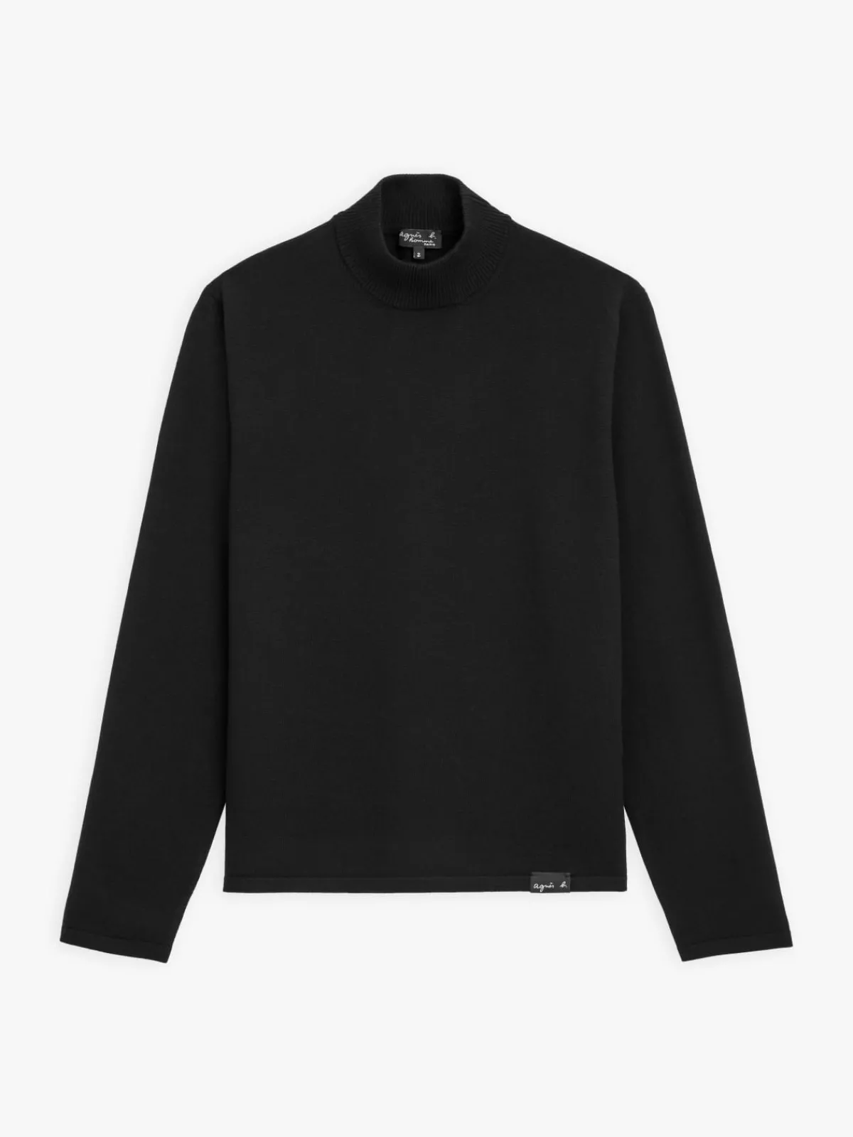 Black Merino Wool Panama Sweater<agnès b. Shop