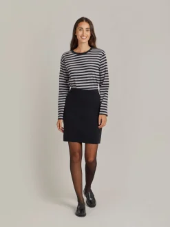 Black Merino Wool Reversible Skirt<agnès b. Cheap