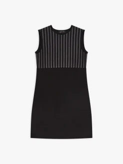 Black Merino Wool Trefle Dress<agnès b. Store