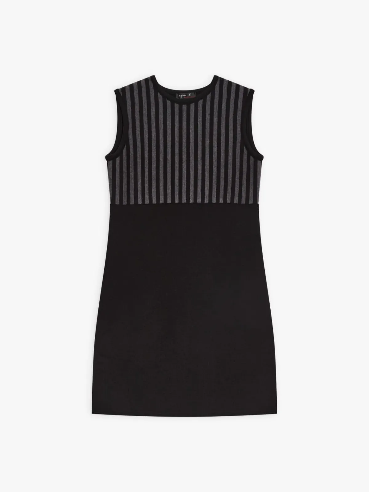 Black Merino Wool Trefle Dress<agnès b. Store