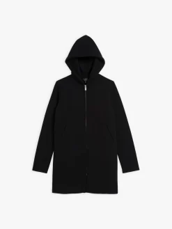 Black Merino Wool Zipped Coat<agnès b. Cheap