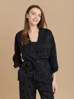 Black New Liz Kimono Shirt<agnès b. Fashion