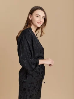 Black New Liz Kimono Shirt<agnès b. Fashion