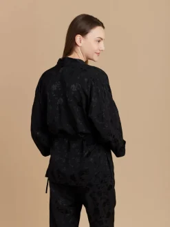 Black New Liz Kimono Shirt<agnès b. Fashion