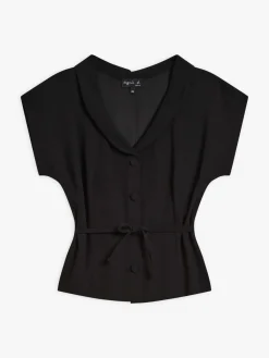 Black New Liz Kimono Shirt<agnès b. New