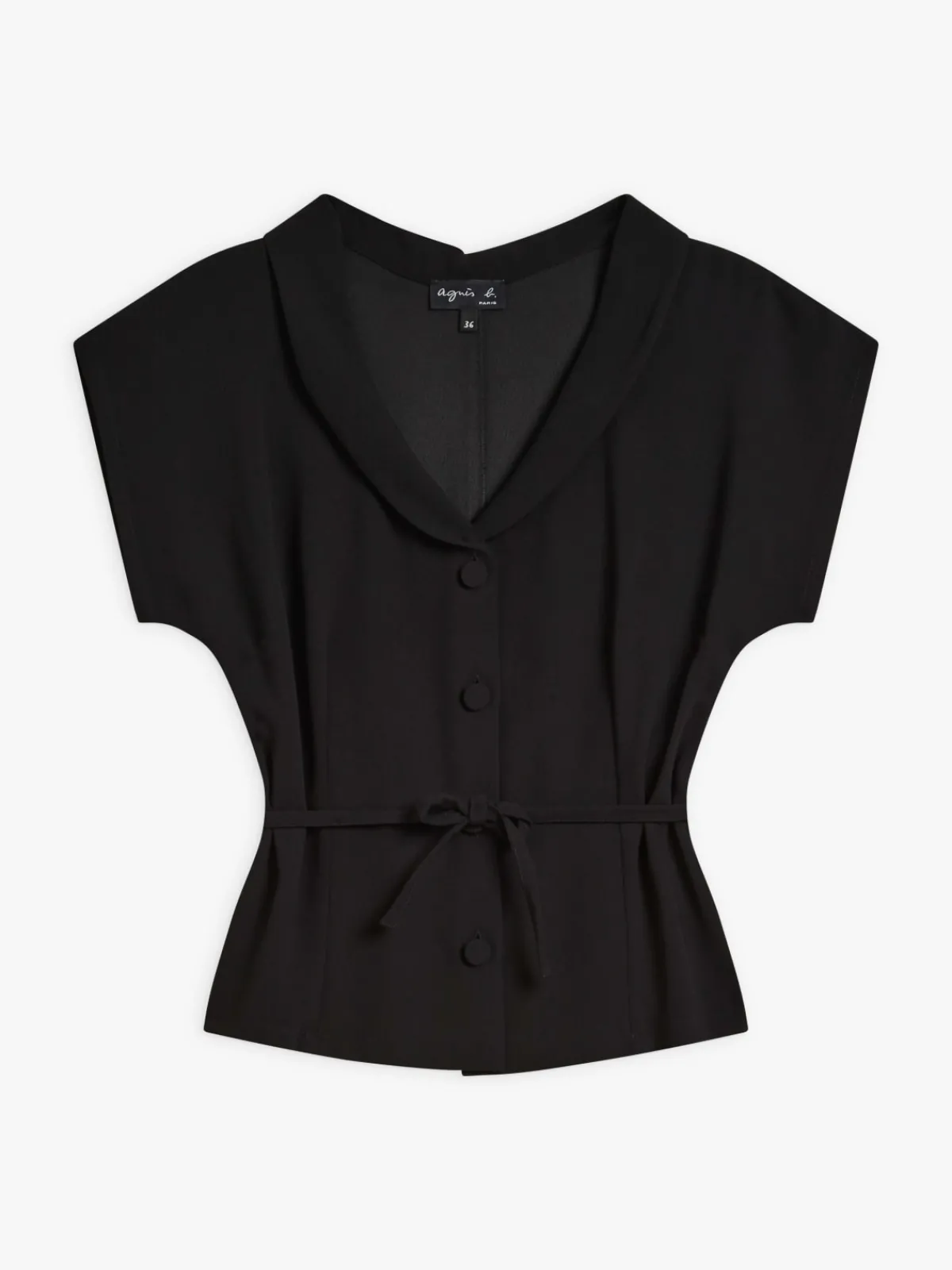 Black New Liz Kimono Shirt<agnès b. New
