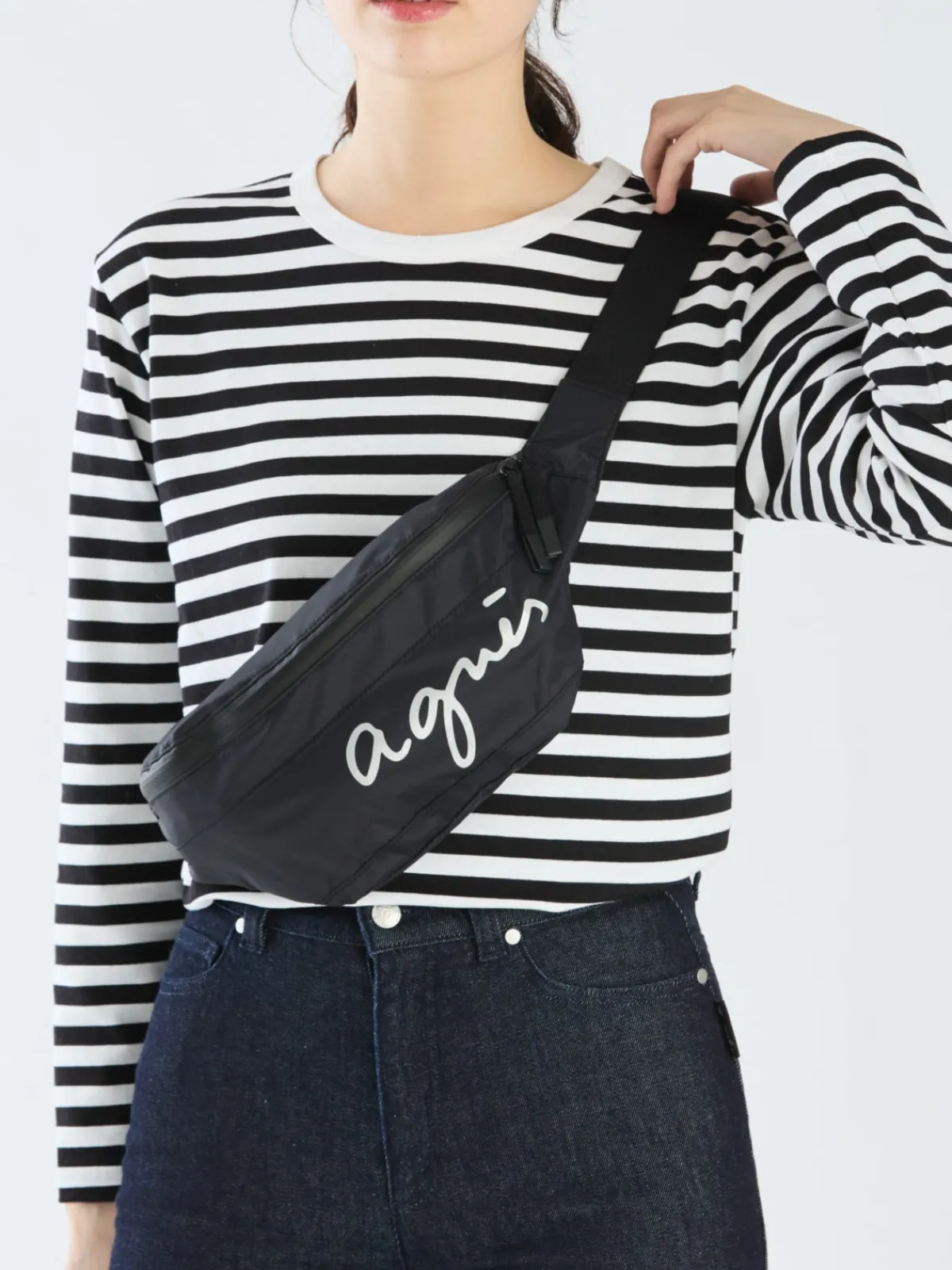 Black Nylon Bum Bag<agnès b. Store