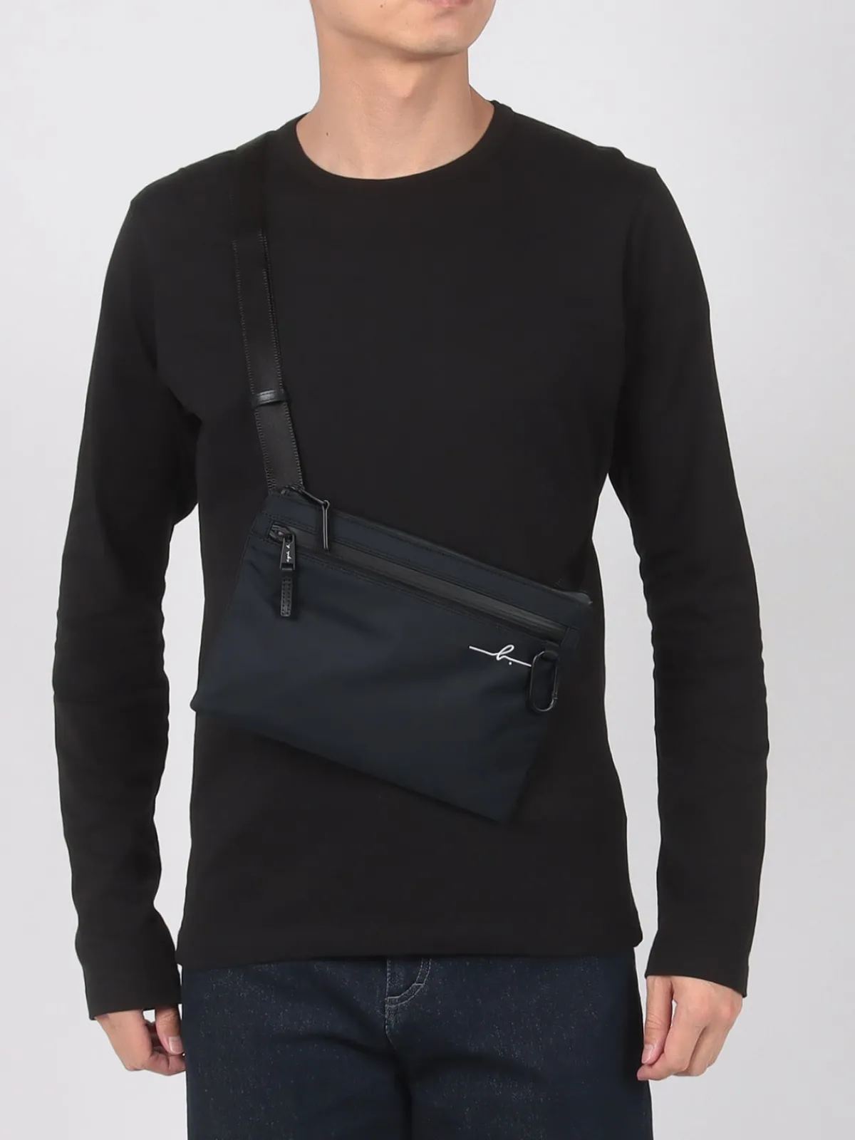 Black Nylon Shoulder Bag<agnès b. Flash Sale