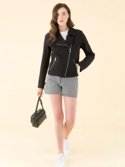 Black Perfect Zipped Jacket<agnès b. Cheap
