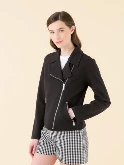 Black Perfect Zipped Jacket<agnès b. Cheap