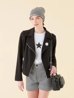 Black Perfect Zipped Jacket<agnès b. Cheap