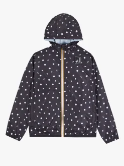 Black Polka Dot Unisex X K-way Claude Parka<agnès b. Fashion