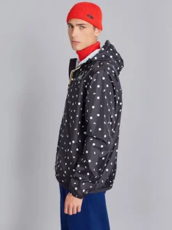 Black Polka Dot Unisex X K-way Claude Parka<agnès b. Fashion