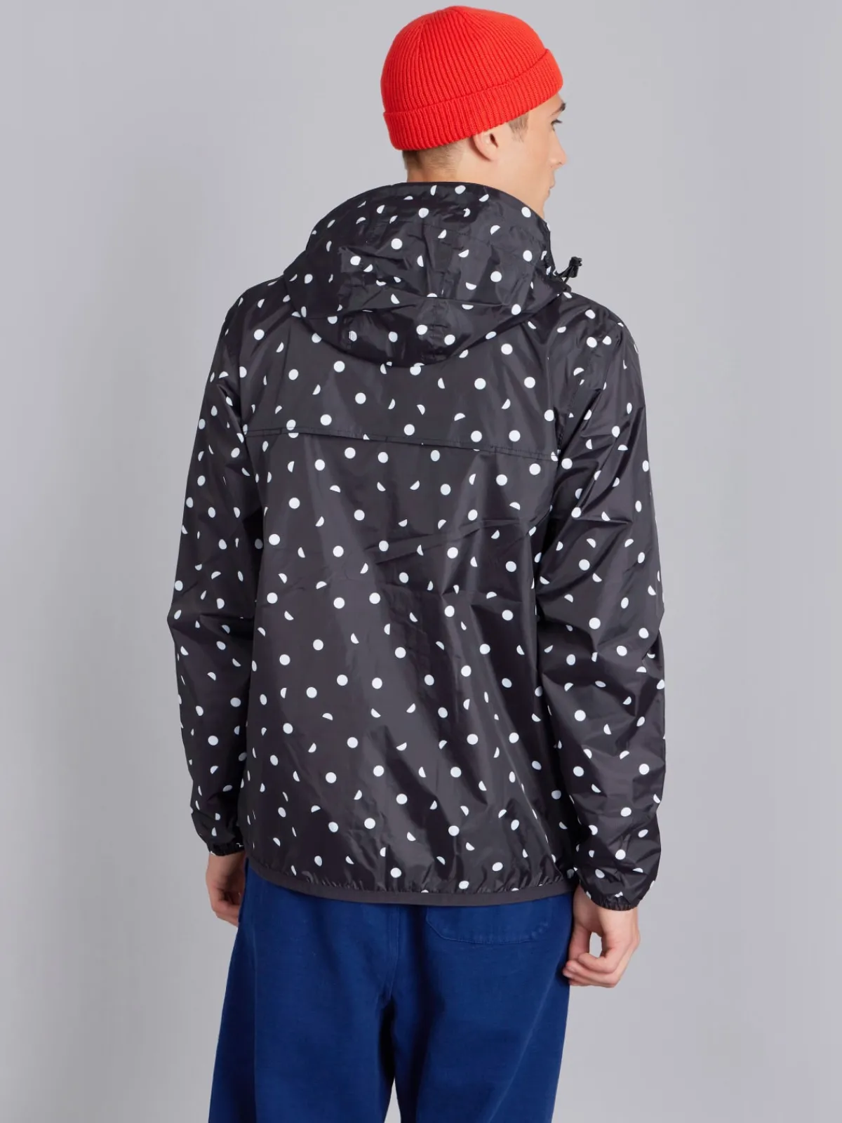 Black Polka Dot Unisex X K-way Claude Parka<agnès b. Fashion
