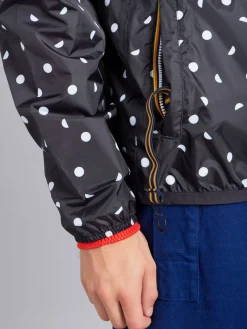 Black Polka Dot Unisex X K-way Claude Parka<agnès b. Fashion