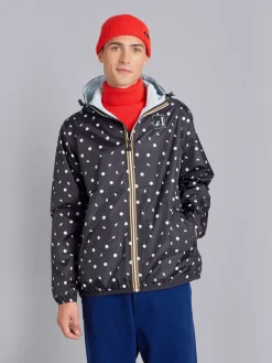 Black Polka Dot Unisex X K-way Claude Parka<agnès b. Fashion