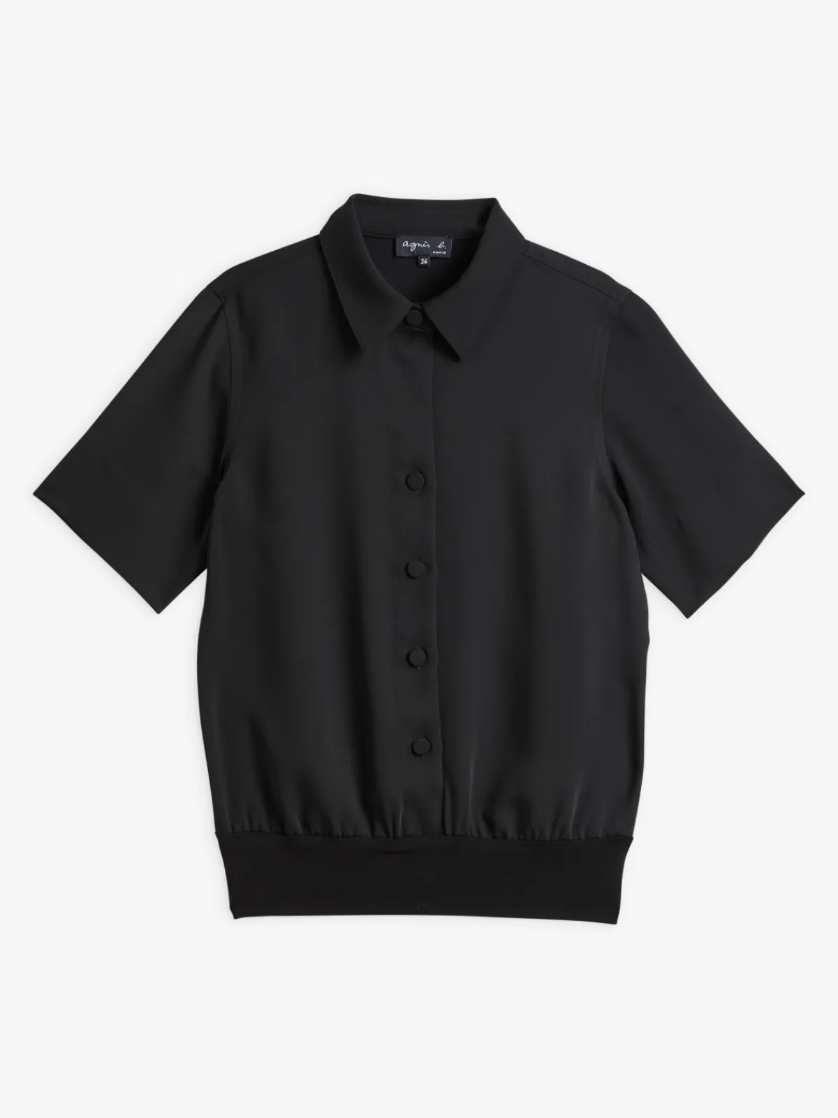 Black Polyester Candice Shirt<agnès b. Hot