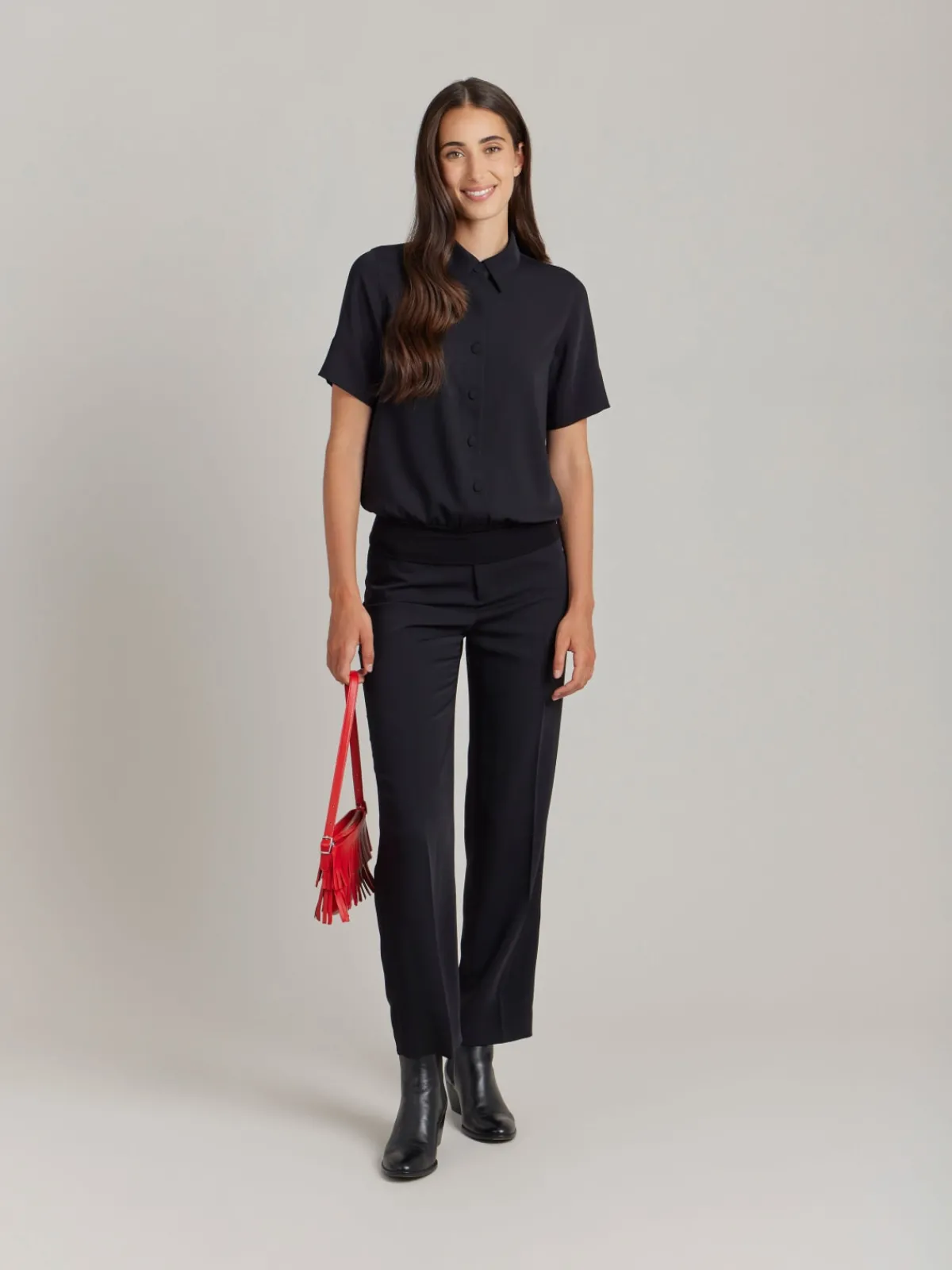 Black Polyester Candice Shirt<agnès b. Hot