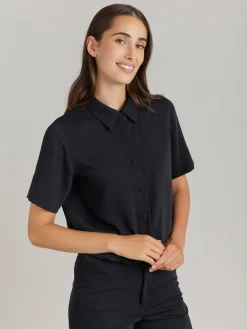 Black Polyester Candice Shirt<agnès b. Hot
