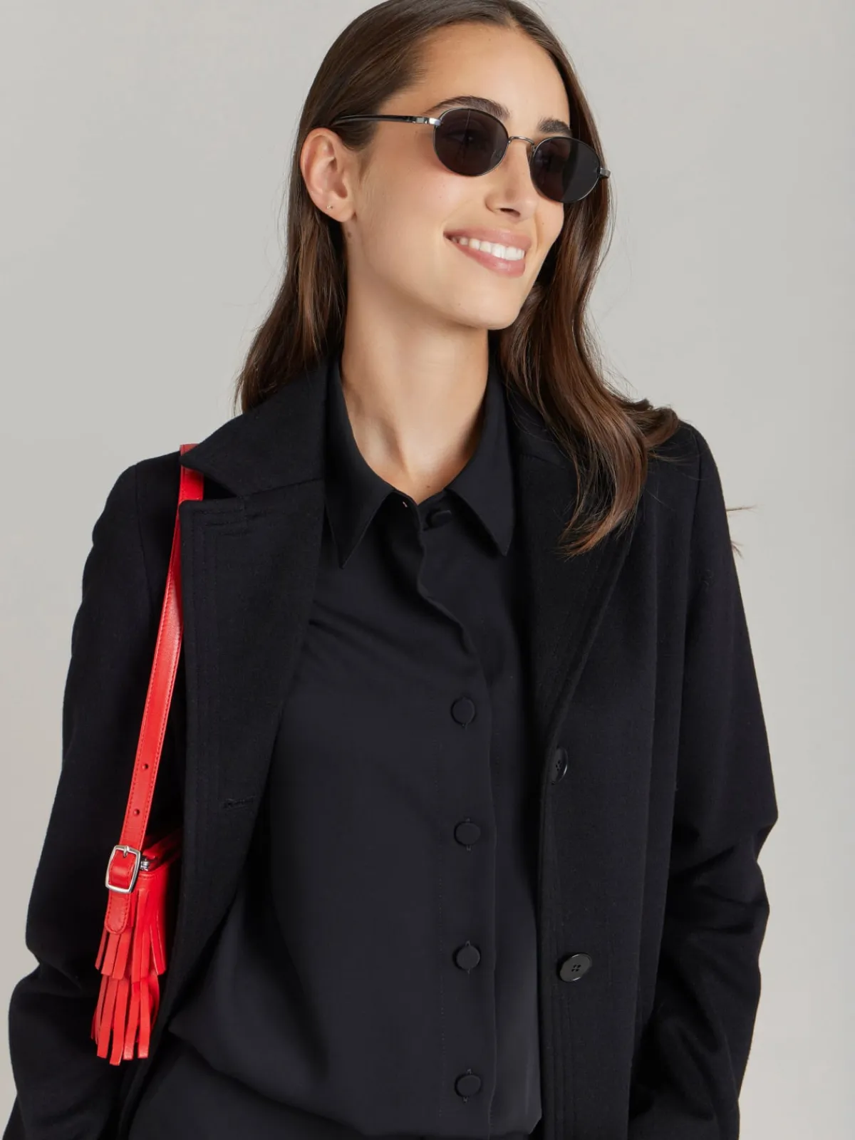 Black Polyester Candice Shirt<agnès b. Hot