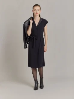 Black Polyester Franny Dress<agnès b. Cheap