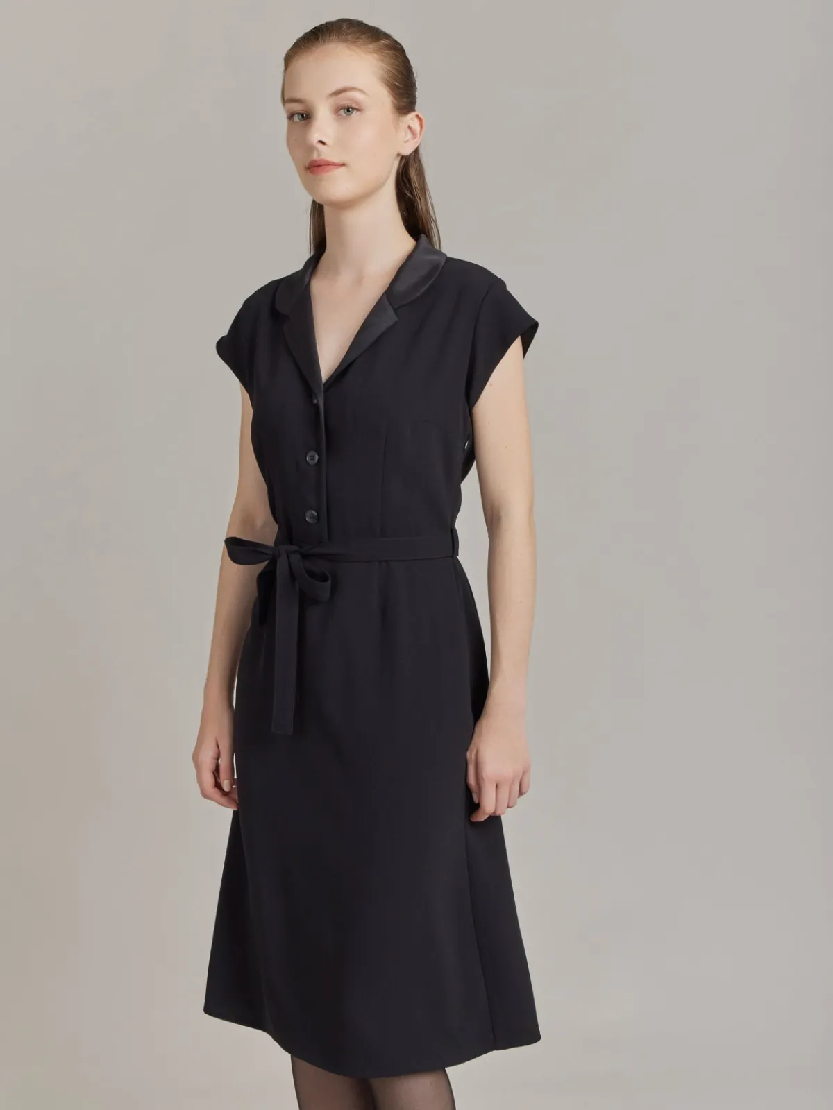 Black Polyester Franny Dress<agnès b. Cheap