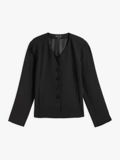 Black Polyester Jacket<agnès b. Fashion