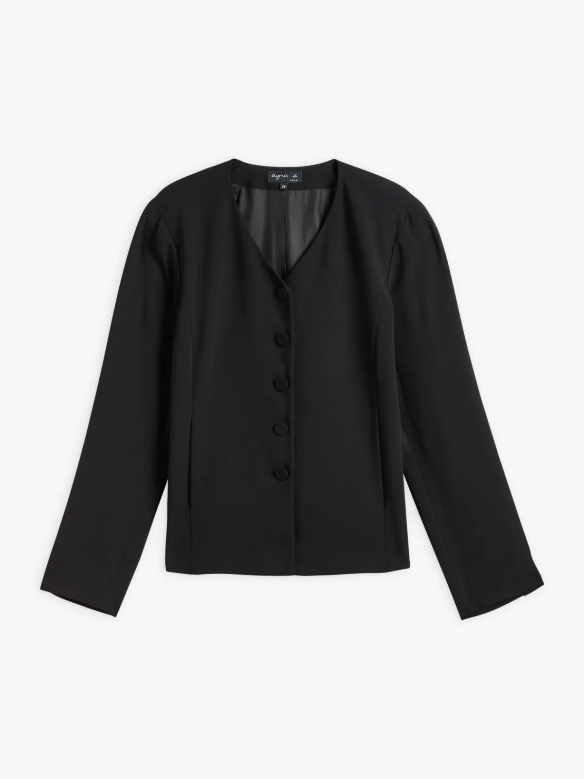 Black Polyester Jacket<agnès b. Fashion