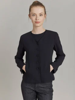 Black Polyester Jacket<agnès b. Fashion