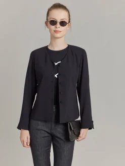 Black Polyester Jacket<agnès b. Fashion