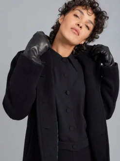 Black Quilted Shoulders Shirt<agnès b. Hot