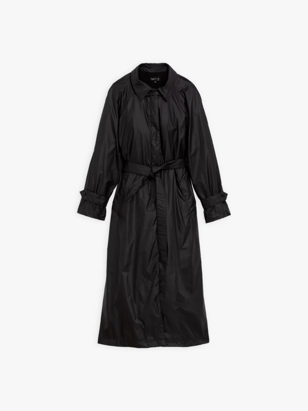 Black Raglan Sleeve Coat In Water-repellent Fabric<agnès b. Best