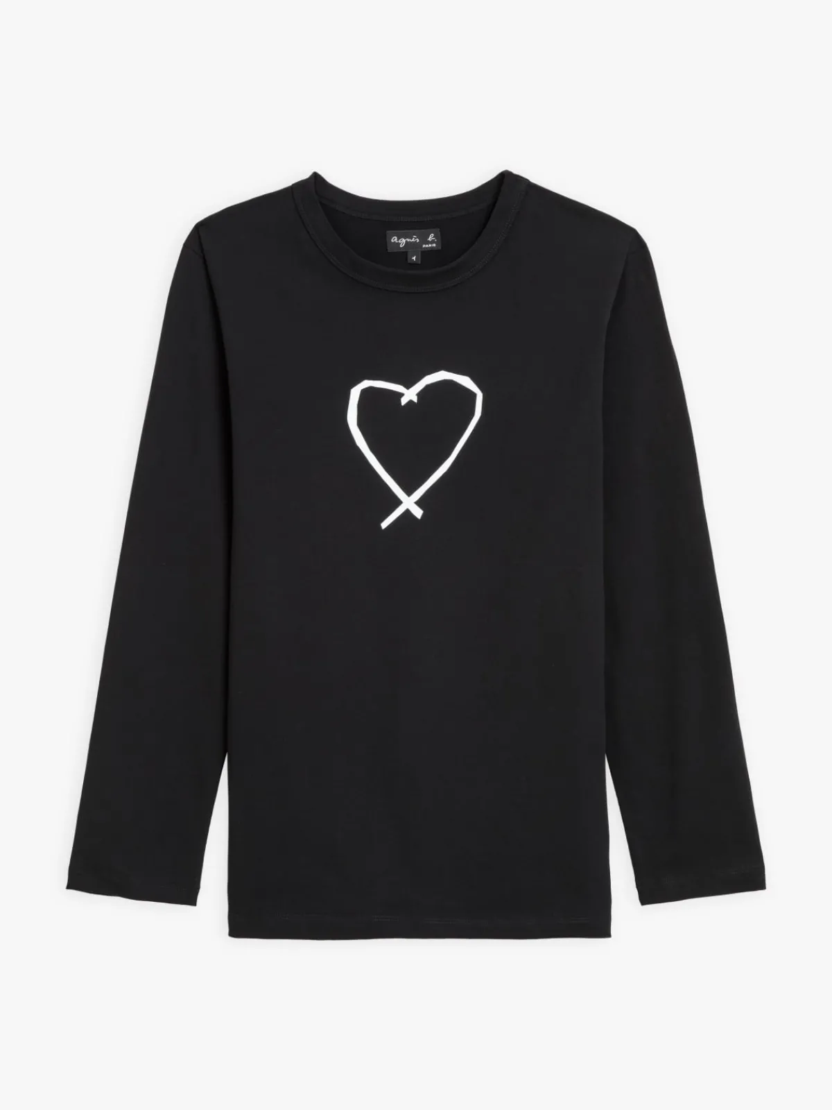 Black Sarajevo Heart Cool T-shirt<agnès b. Fashion