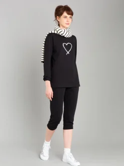 Black Sarajevo Heart Cool T-shirt<agnès b. Fashion