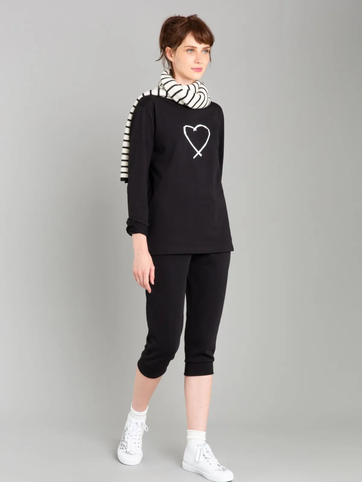 Black Sarajevo Heart Cool T-shirt<agnès b. Fashion