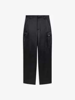 Black Satin Cargo Pants<agnès b. Cheap