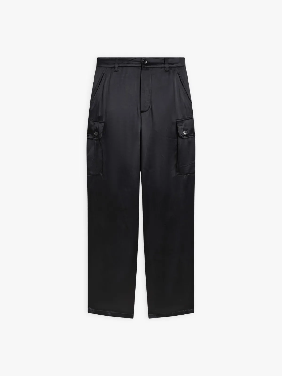 Black Satin Cargo Pants<agnès b. Cheap