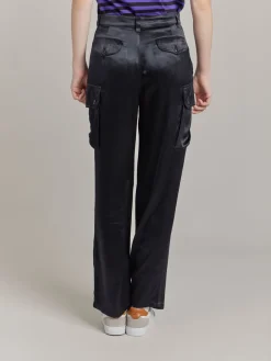 Black Satin Cargo Pants<agnès b. Cheap
