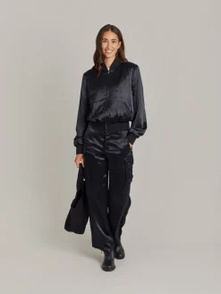 Black Satin Jacket<agnès b. Shop
