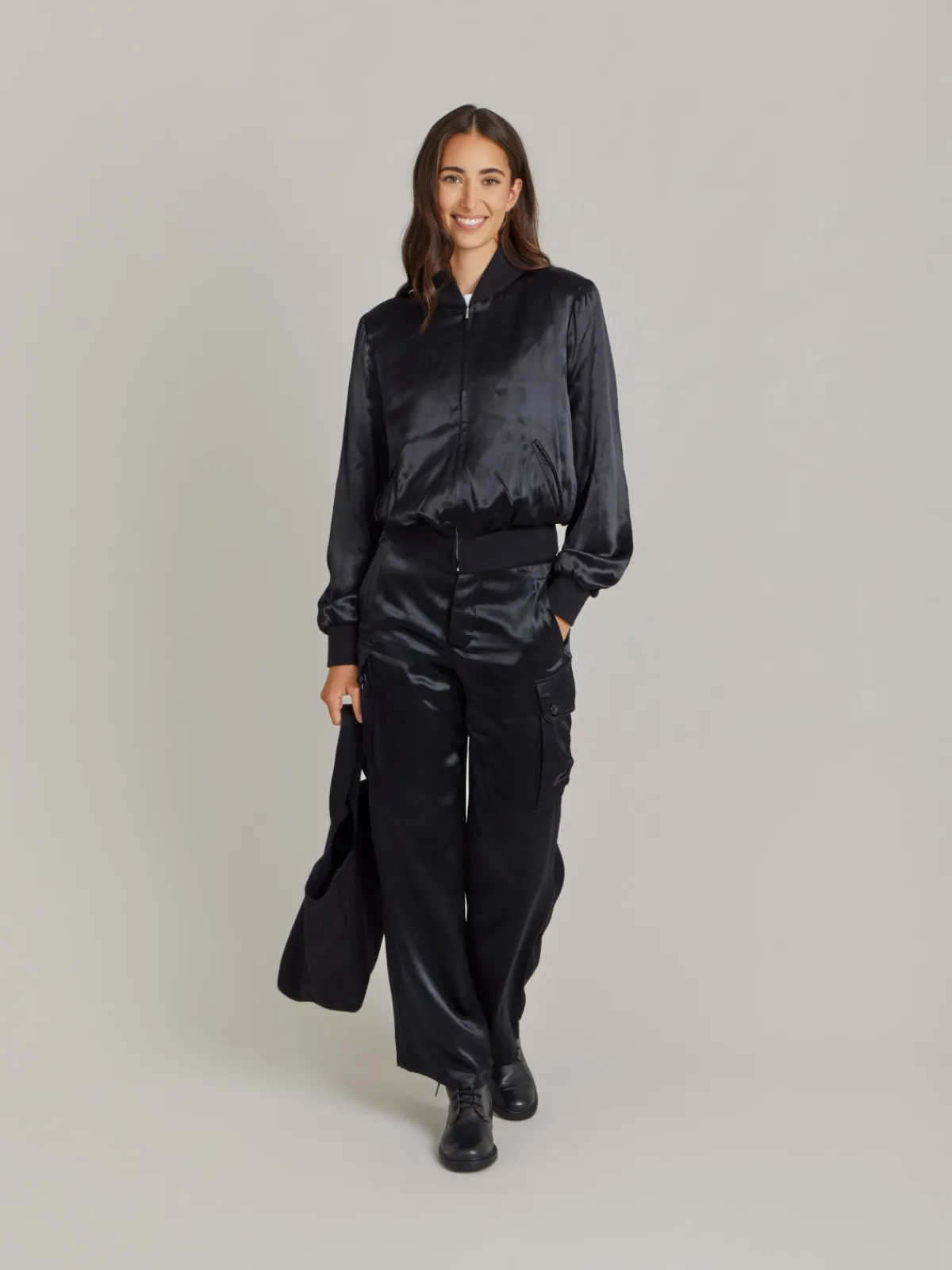Black Satin Jacket<agnès b. Shop
