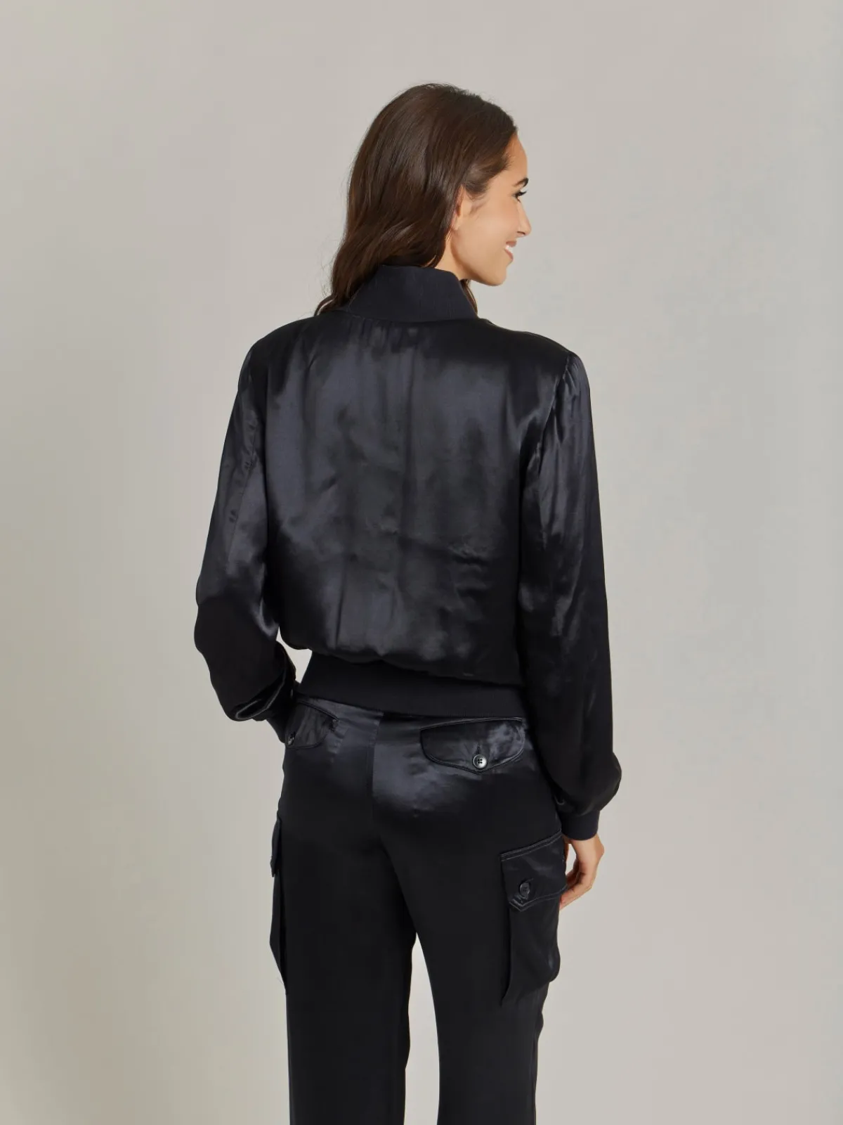 Black Satin Jacket<agnès b. Shop