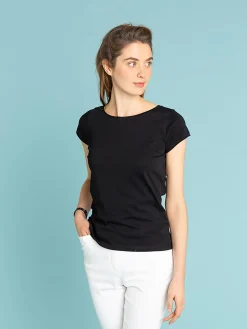 Black Short Sleeve Australia T-shirt<agnès b. Store