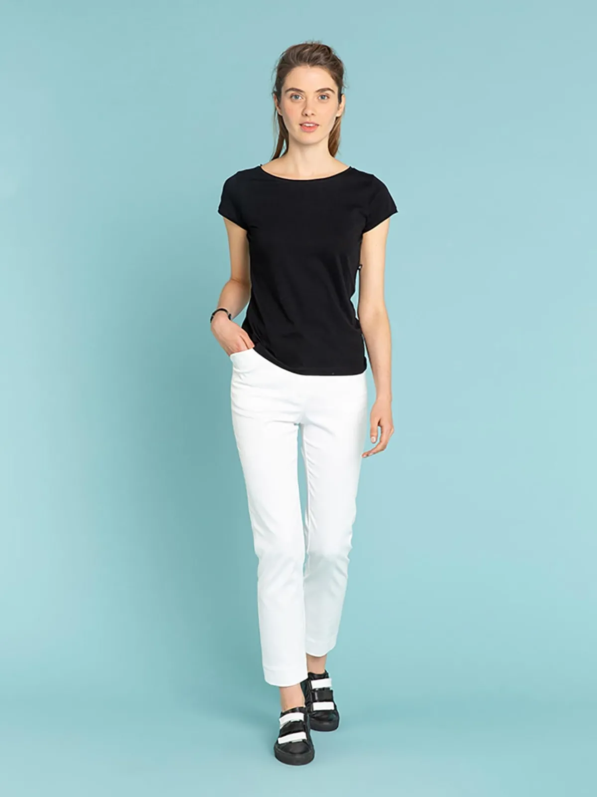Black Short Sleeve Australia T-shirt<agnès b. Store