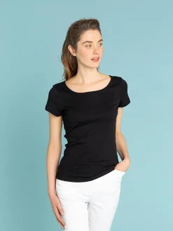 Black Short Sleeve Le Chic T-shirt<agnès b. New