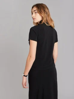 Black Short Sleeve Violaine Shirt<agnès b. Clearance