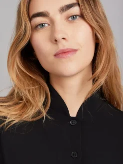 Black Short Sleeve Violaine Shirt<agnès b. Clearance