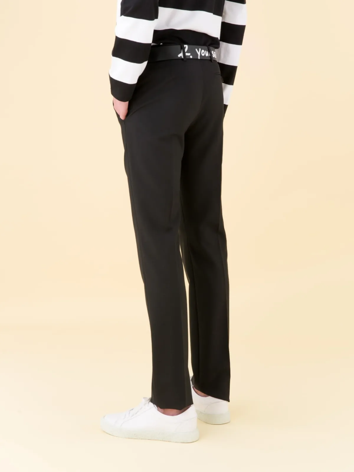 Black Slim Lucky Pants<agnès b. Hot